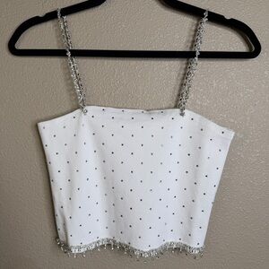 Dance & Marvel Rhinestone Embellished Cami Top – Size M (NWT)